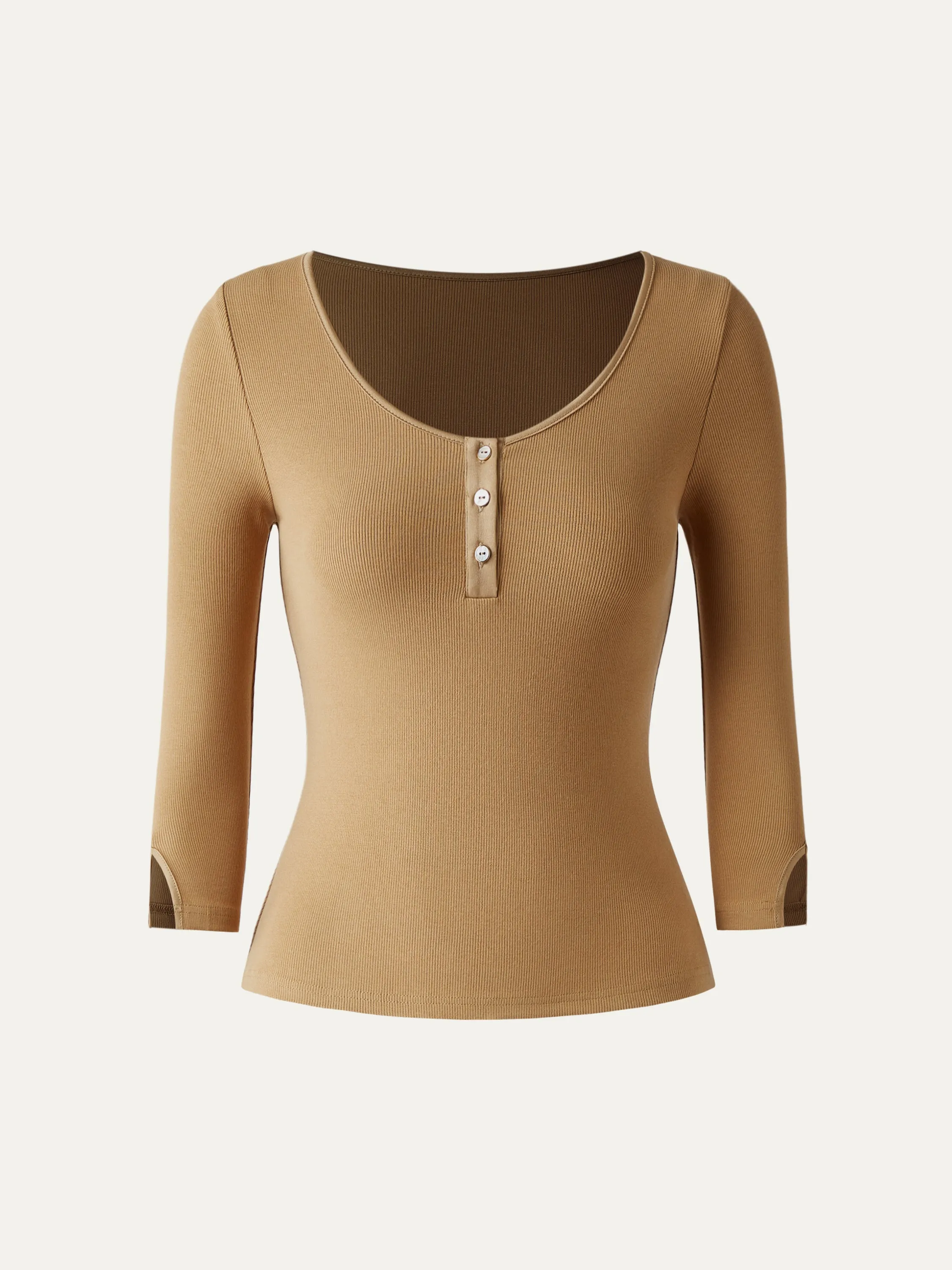 Three Quarter Henley Top