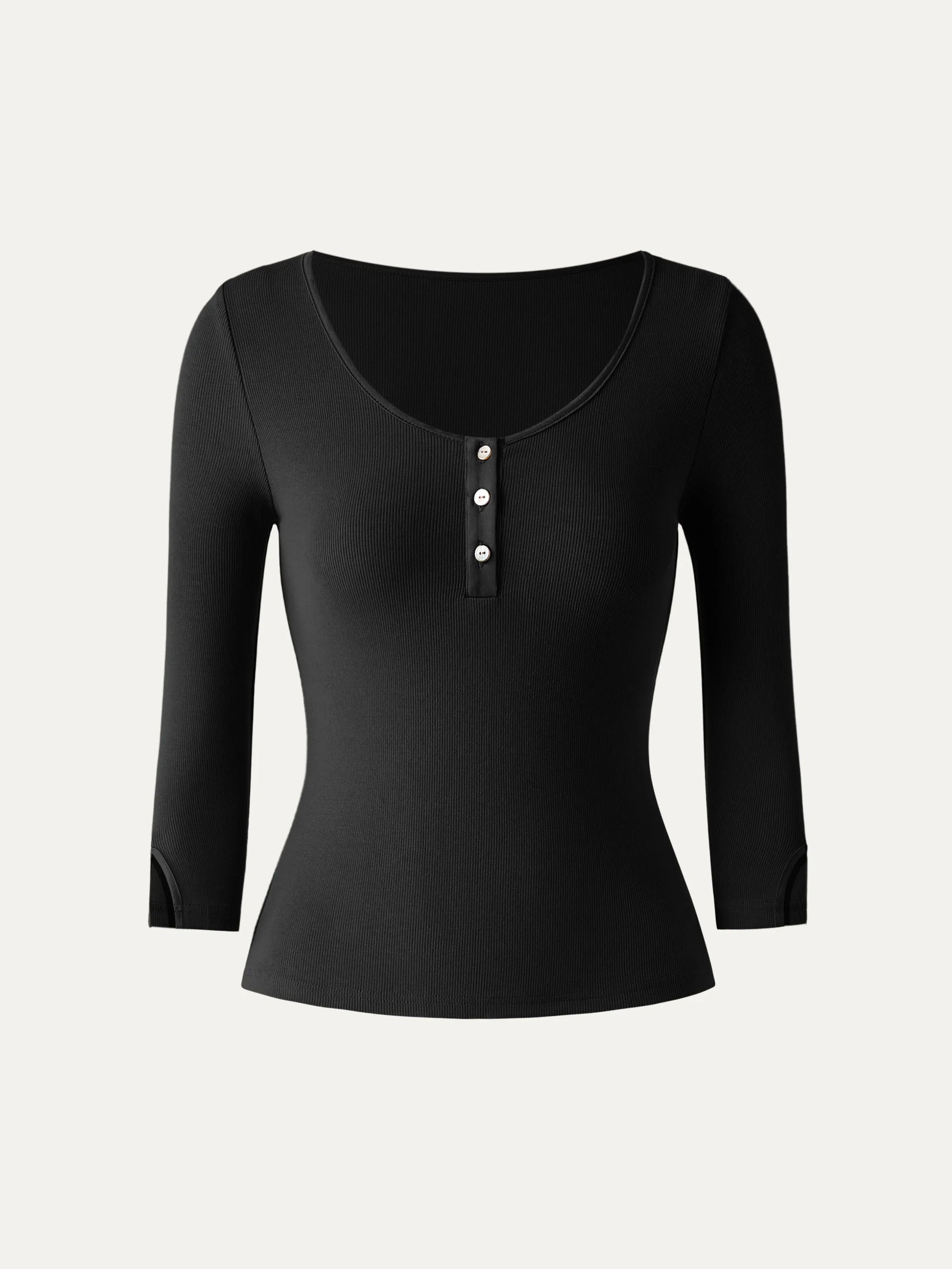 Three Quarter Henley Top