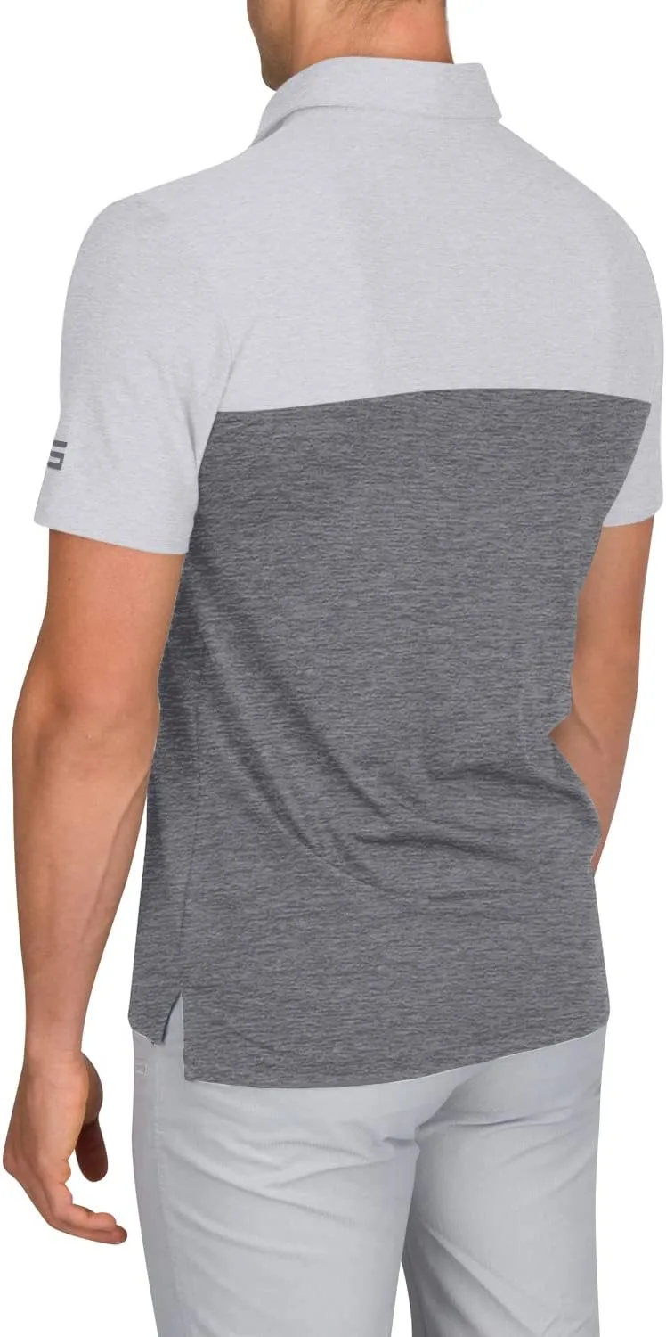 Three Sixty Six Quick Dry Golf Shirts for Men - Moisture Wicking Short-Sleeve Casual Polo Shirt