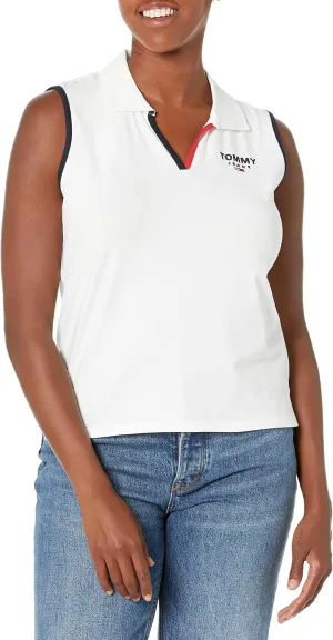Tommy Hilfiger Women's Johnny Collar Polo Tank Top T-shrit