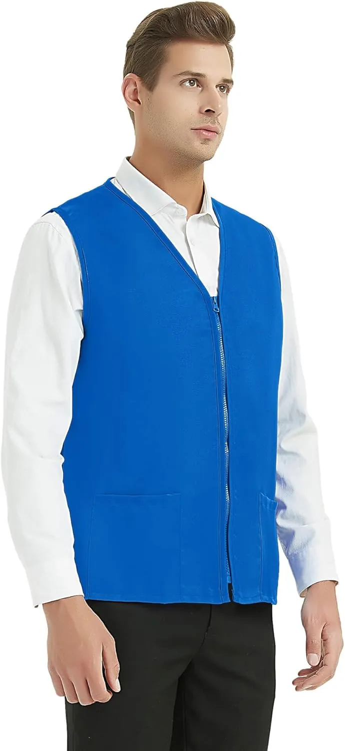 TopTie Custom Adult Volunteer Uniform Vest Polyester Zipper Supermarket Activity Vest