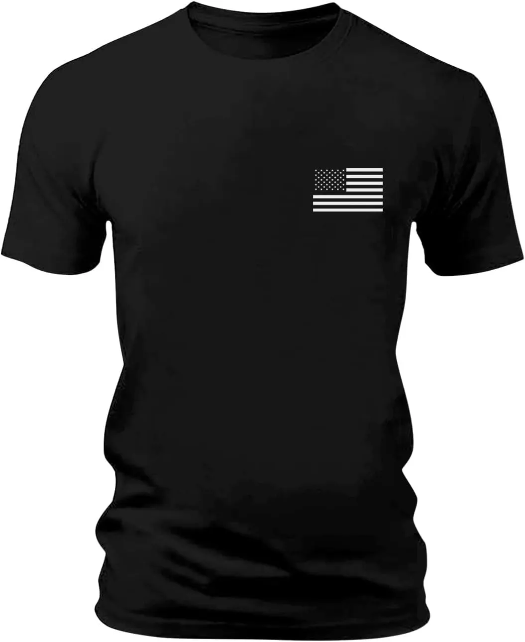 Tshirts for Men Short Sleeve 4th of July American Flag Printed Shirt Breathable Vintage Quick Dry Trendy Outfits