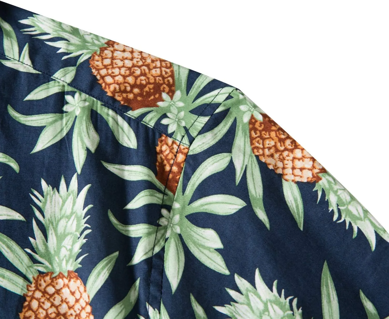 TUNEVUSE Mens Flower/Pineapple/Bird Print Hawaiian Short Sleeve Shirt Casual Button Down Tropical Shirt
