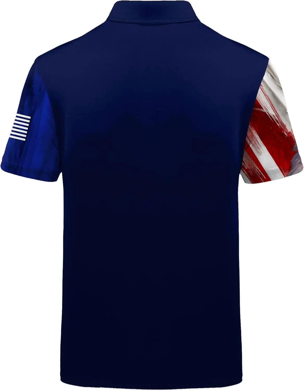 V VALANCH Mens American Falg Polo Shirts Short Sleeve Performance Patriotic Shirt Funny Golf Shirt
