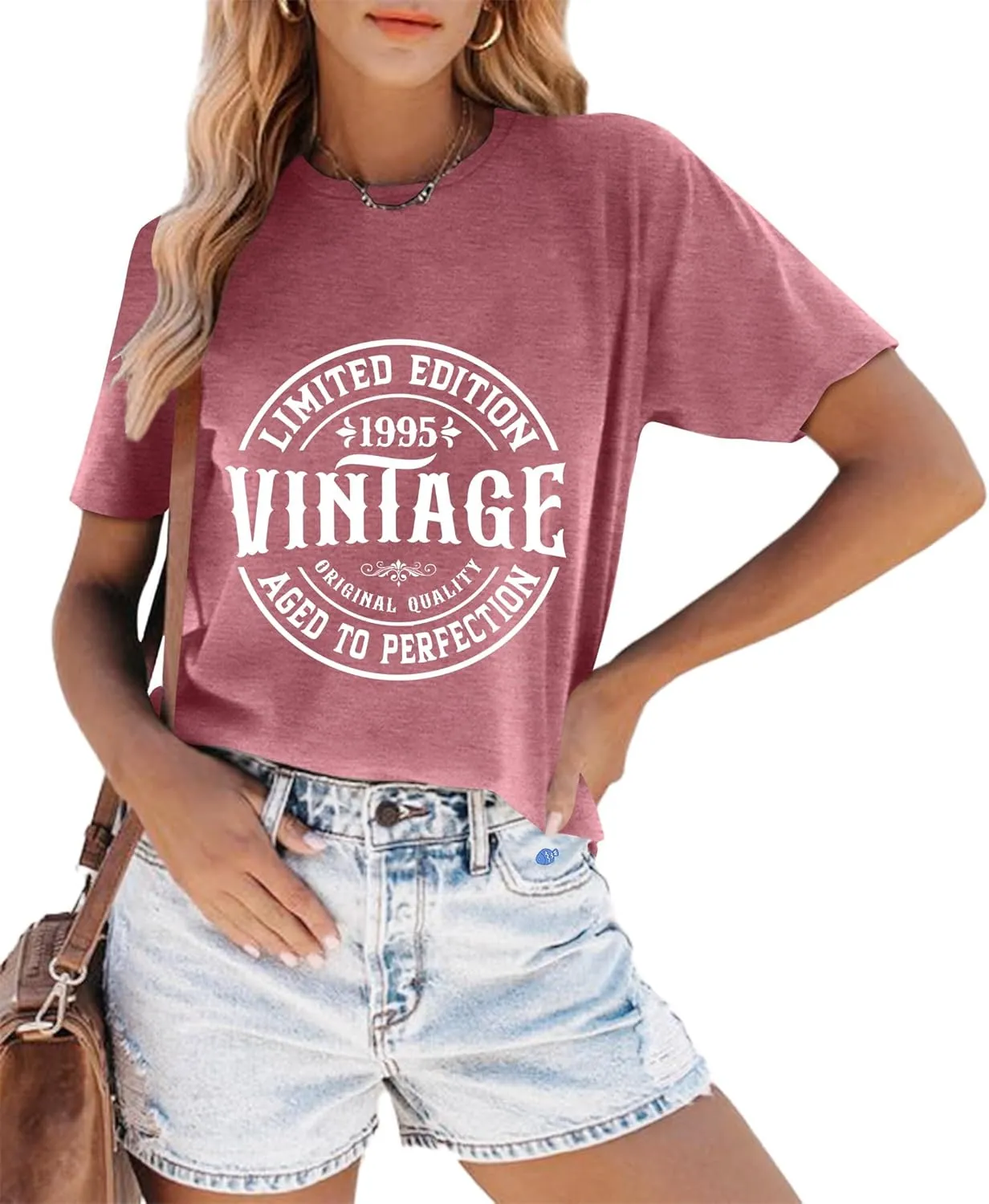 Vintage 1995 T-Shirt for Women 30th Birthday Party Shirt Aged to Perfection Graphic Top