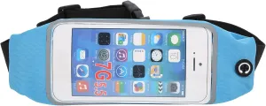 Water Prevent Phone Waist Bag Sports Running Waist Bag Phone Antitheft Belt Good Soft Breathable Sweat Absorbing Music Water Prevent For Outdoor Runners Black (Blue)