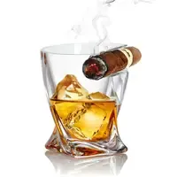 Whiskey Glass with Cigar Rest