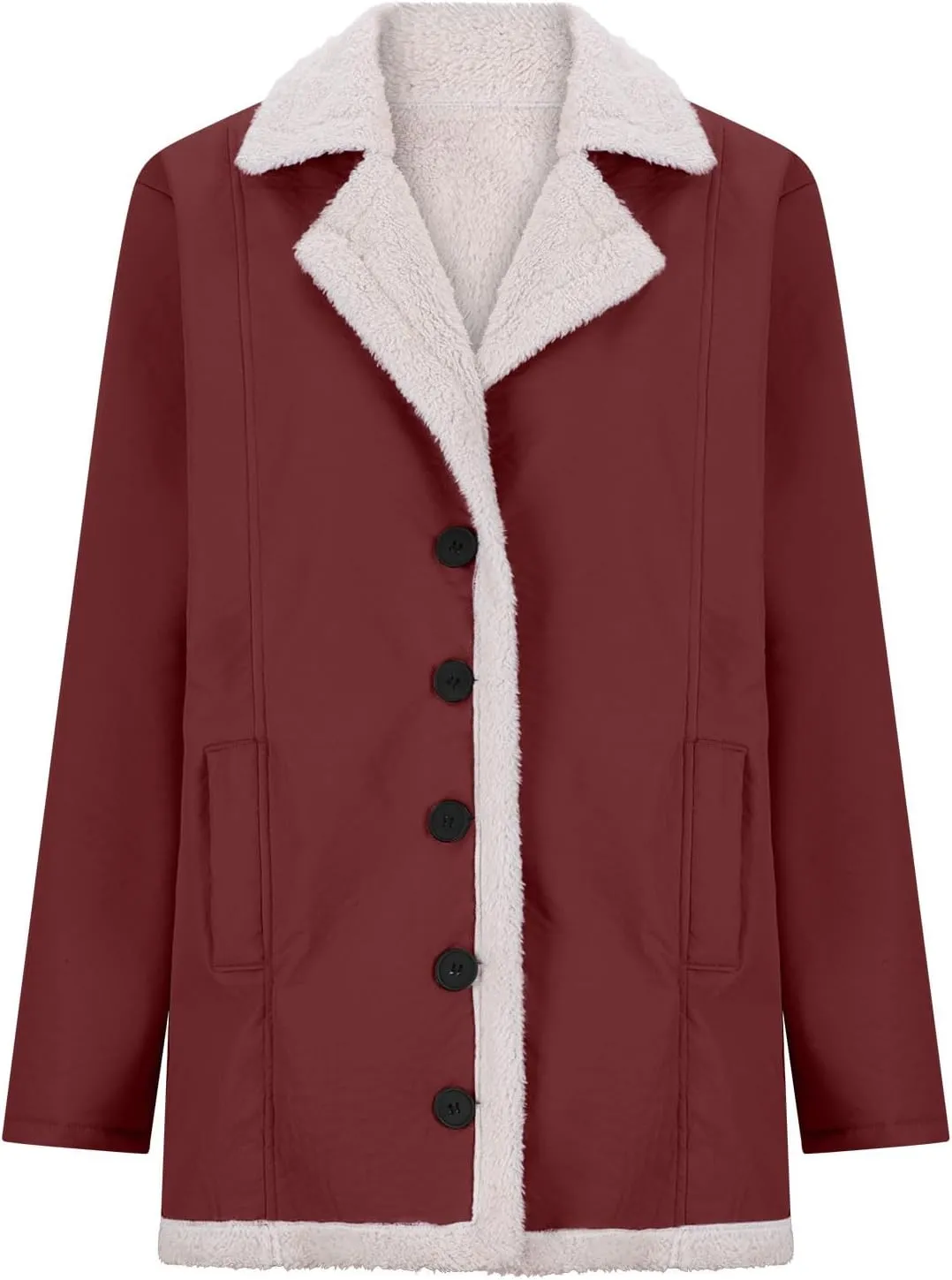 Winter Jackets For Women Trendy Fuzzy Fleece Sherpa Lined Denim Barn Coat Casual Suede Faux Shearling Mid Jean Jacket