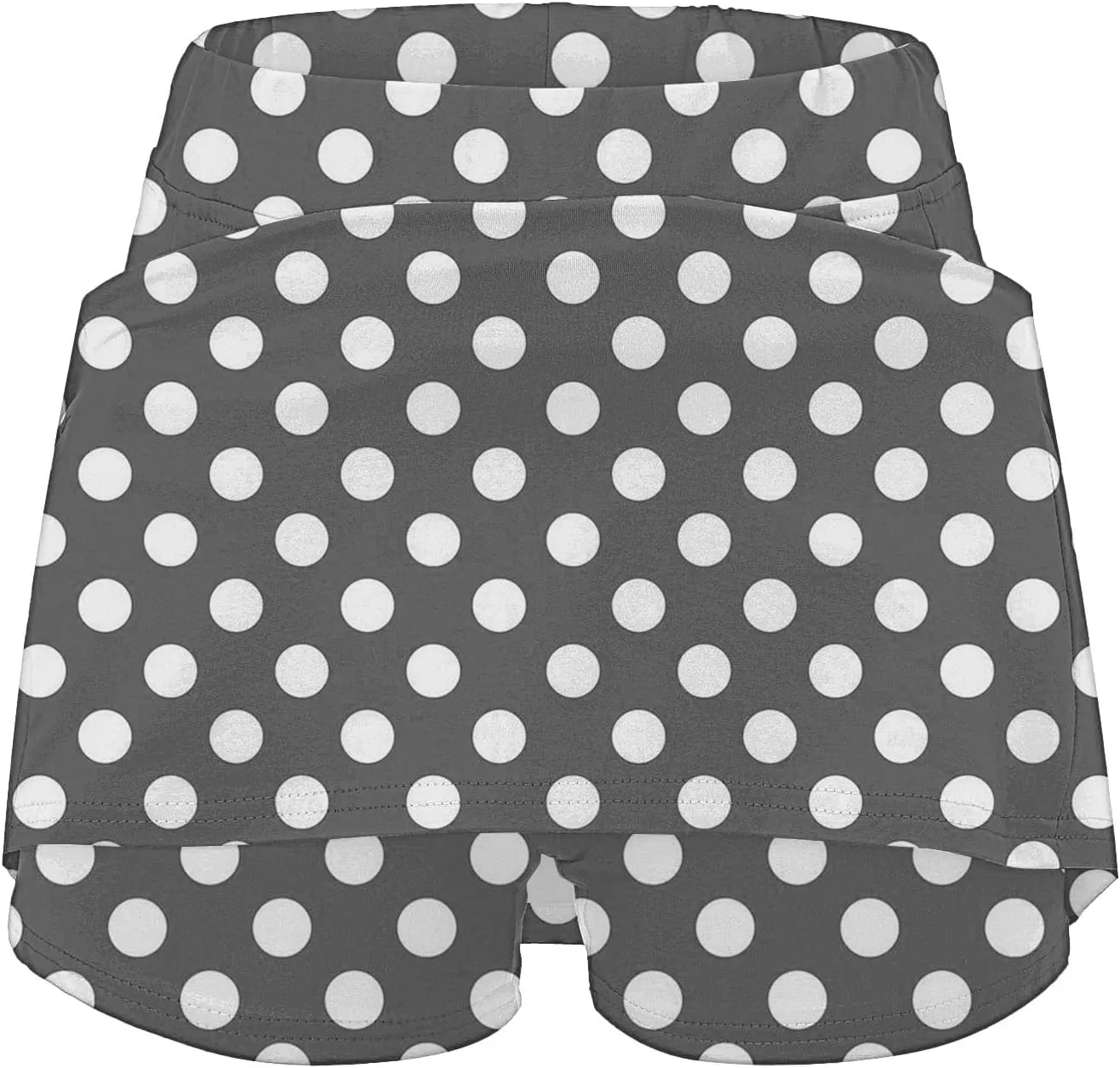 Womens Athletic Skorts with Pockets,High Waisted Tennis Skorts Polka Dot Print Golf Yoga Culottes Shorts Skirt