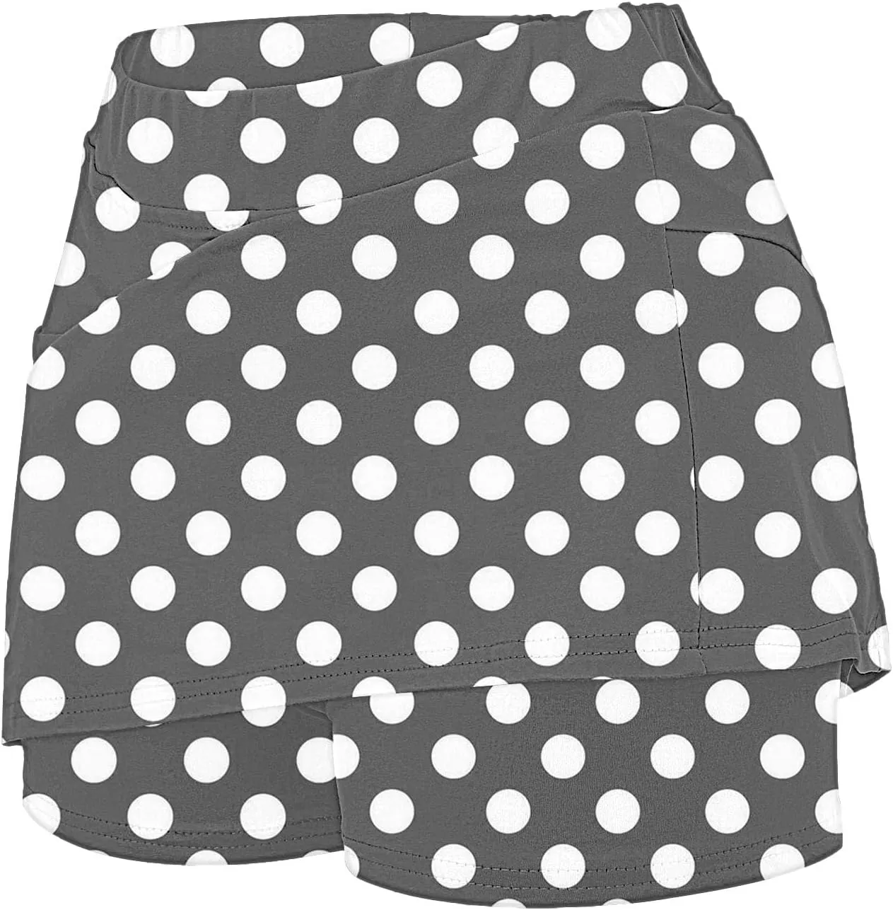 Womens Athletic Skorts with Pockets,High Waisted Tennis Skorts Polka Dot Print Golf Yoga Culottes Shorts Skirt
