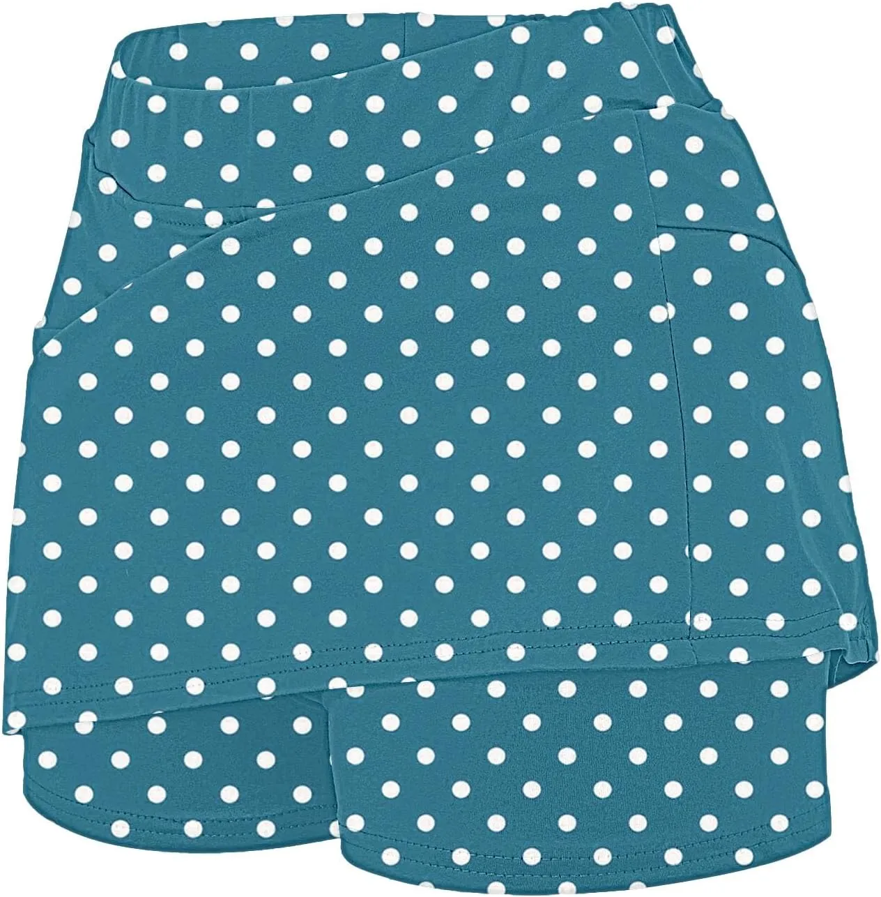Womens Athletic Skorts with Pockets,High Waisted Tennis Skorts Polka Dot Print Golf Yoga Culottes Shorts Skirt