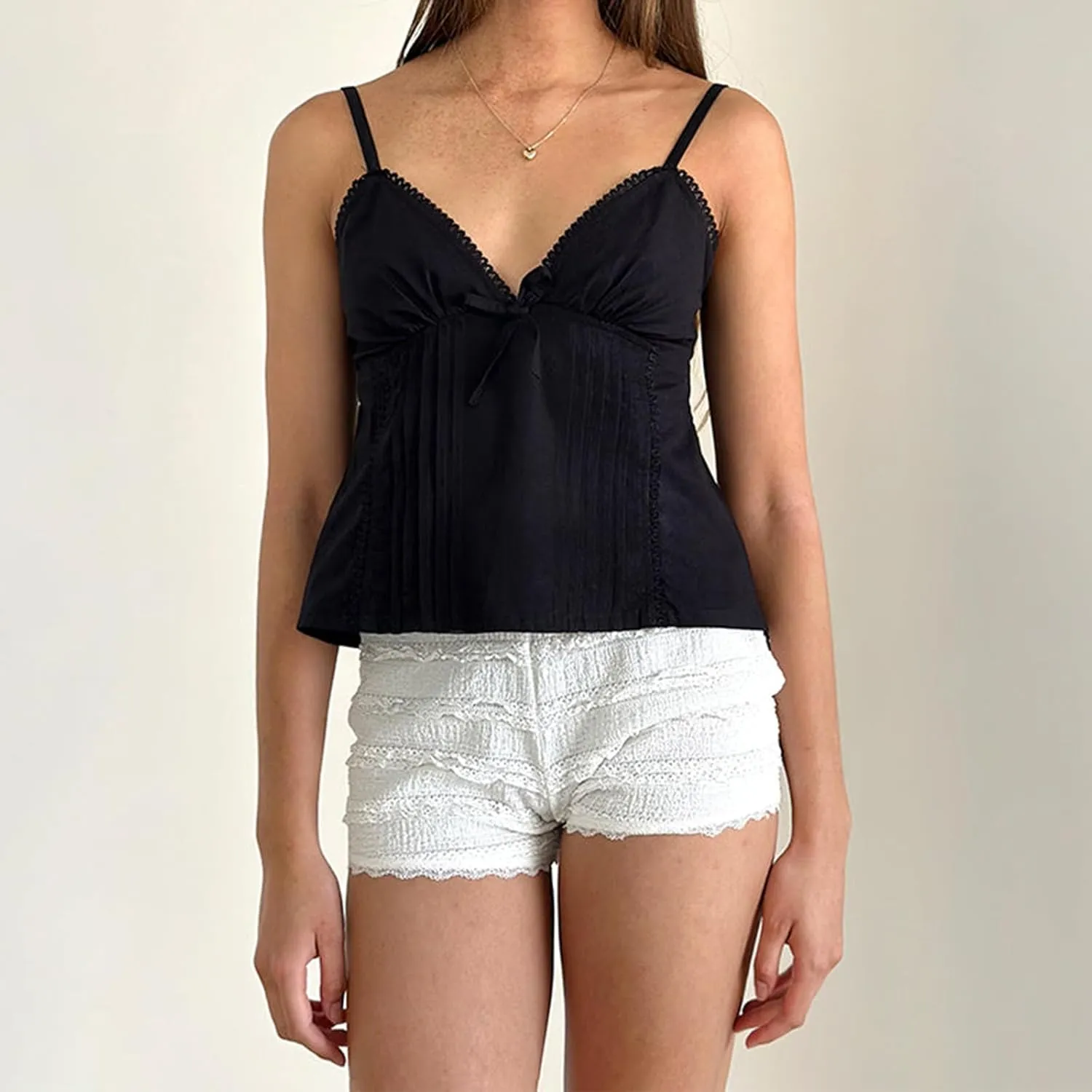 Women's Camisole Tank Tops Spaghetti Strap V Neck Cami Trendy Going Out Top