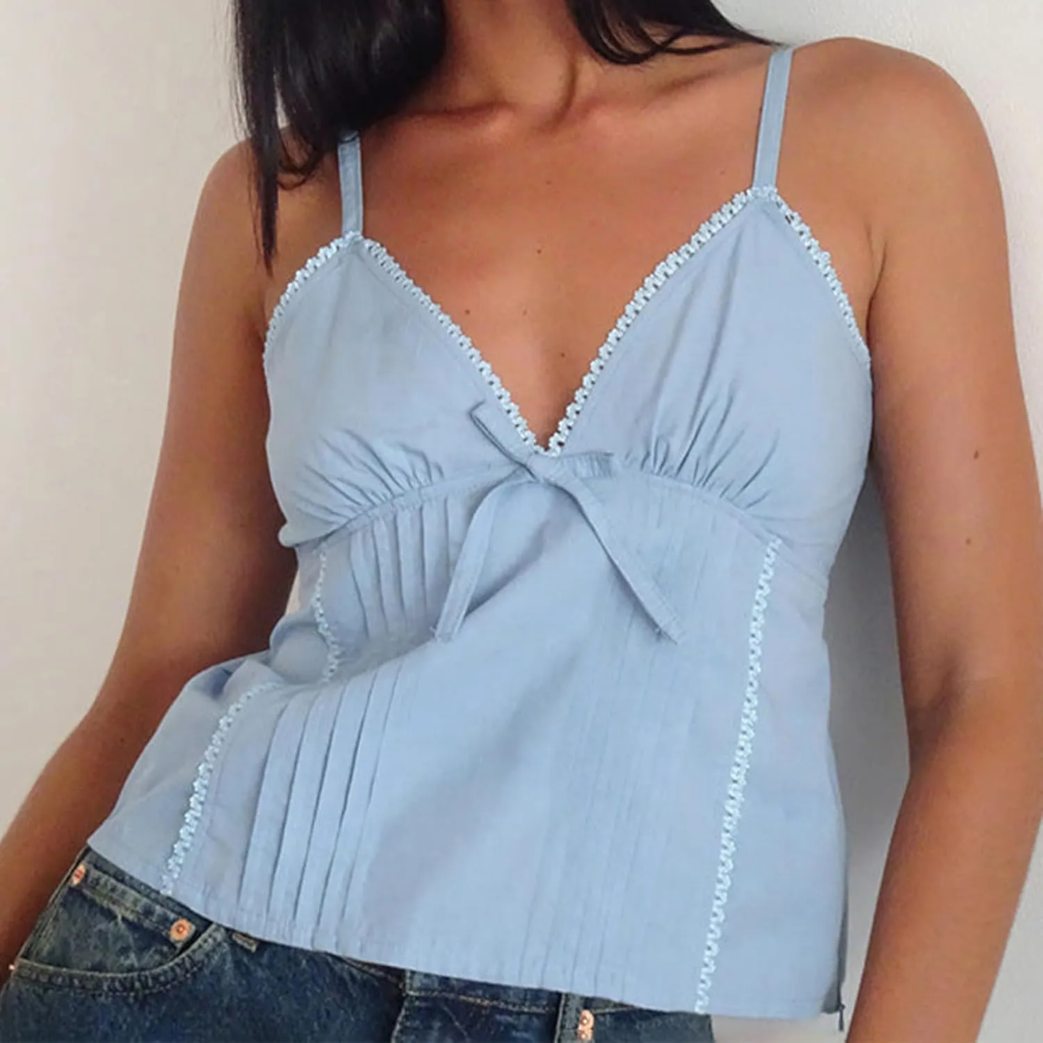 Women's Camisole Tank Tops Spaghetti Strap V Neck Cami Trendy Going Out Top