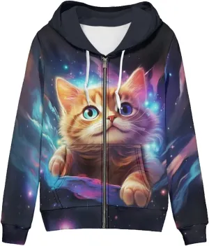 Women's Fashion Hoodies Sweatshirt Teen Girls Zip Up Jacket Long Sleeve Pullover Top XS-5XL