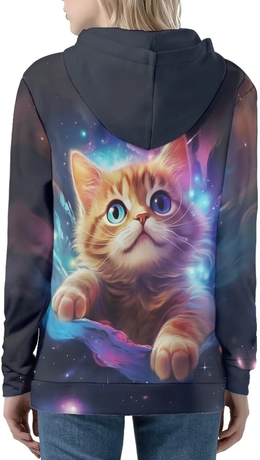 Women's Fashion Hoodies Sweatshirt Teen Girls Zip Up Jacket Long Sleeve Pullover Top XS-5XL