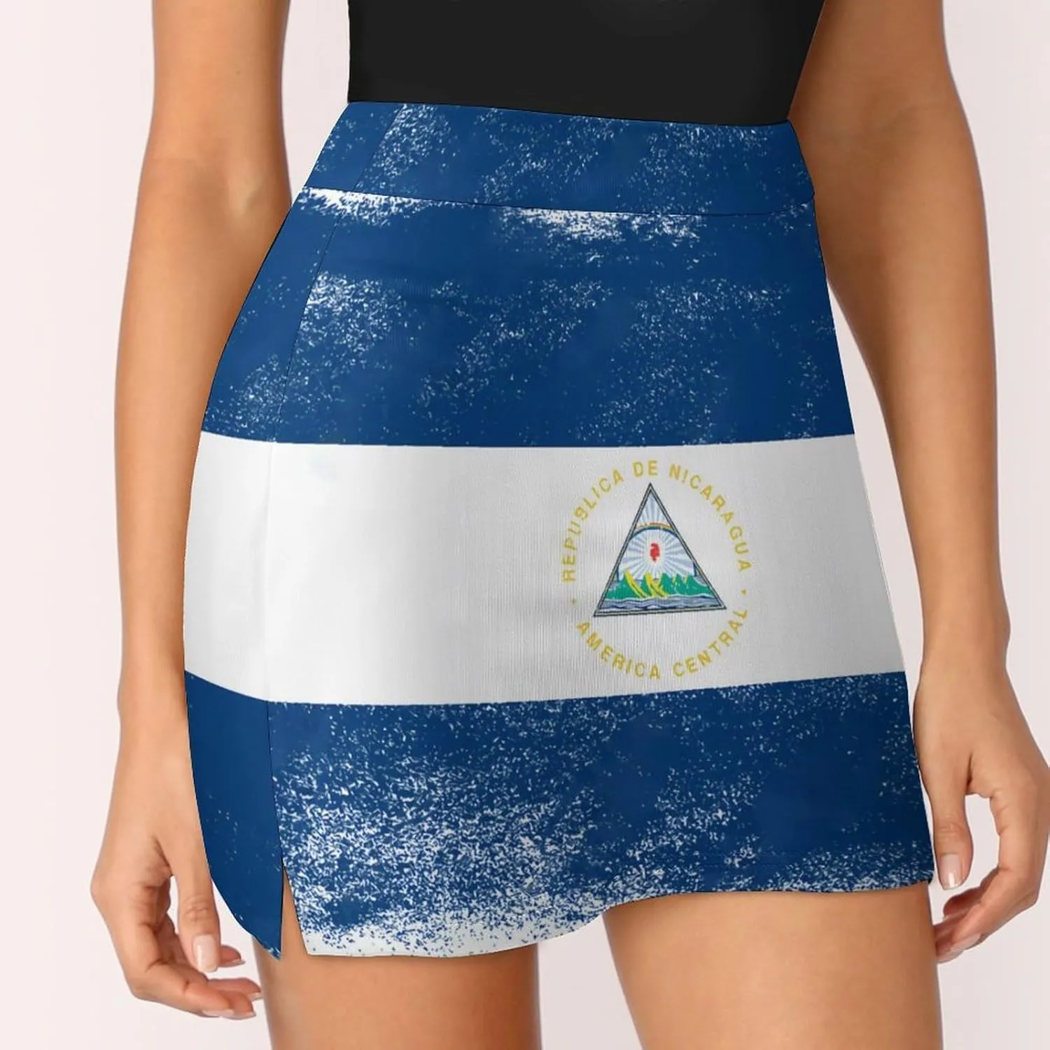 Women's Gay-Pride-Flag Tennis Skirt A-line Light-Proof Trouser Skirt with Shorts Pockets