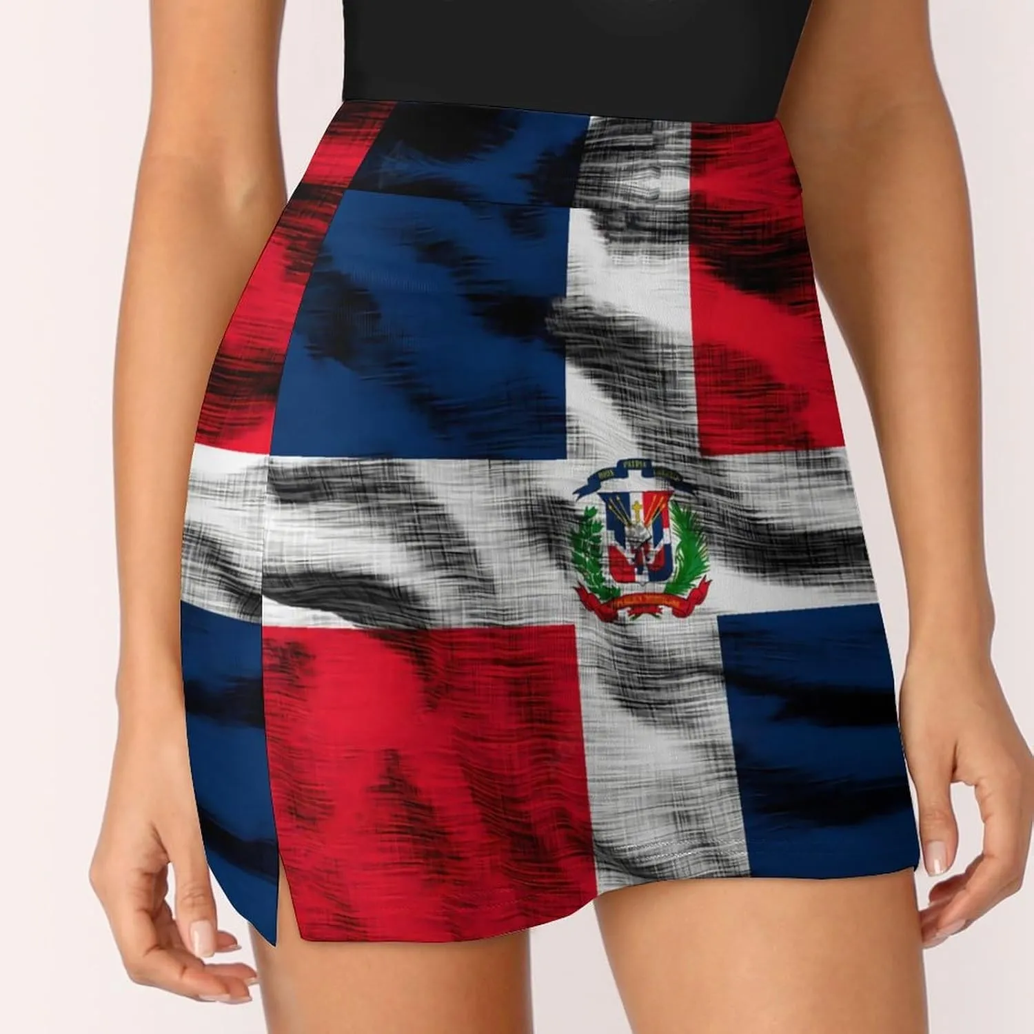 Women's Gay-Pride-Flag Tennis Skirt A-line Light-Proof Trouser Skirt with Shorts Pockets