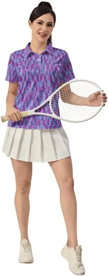 Womens Golf Shirts Moisture Wicking Golf Polo Shirts Quick Dry Short Sleeve for Women Tennis Shirts