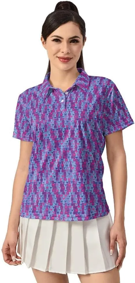 Womens Golf Shirts Moisture Wicking Golf Polo Shirts Quick Dry Short Sleeve for Women Tennis Shirts