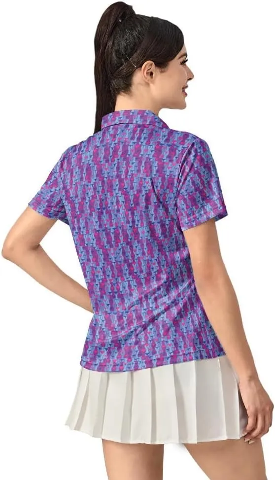 Womens Golf Shirts Moisture Wicking Golf Polo Shirts Quick Dry Short Sleeve for Women Tennis Shirts