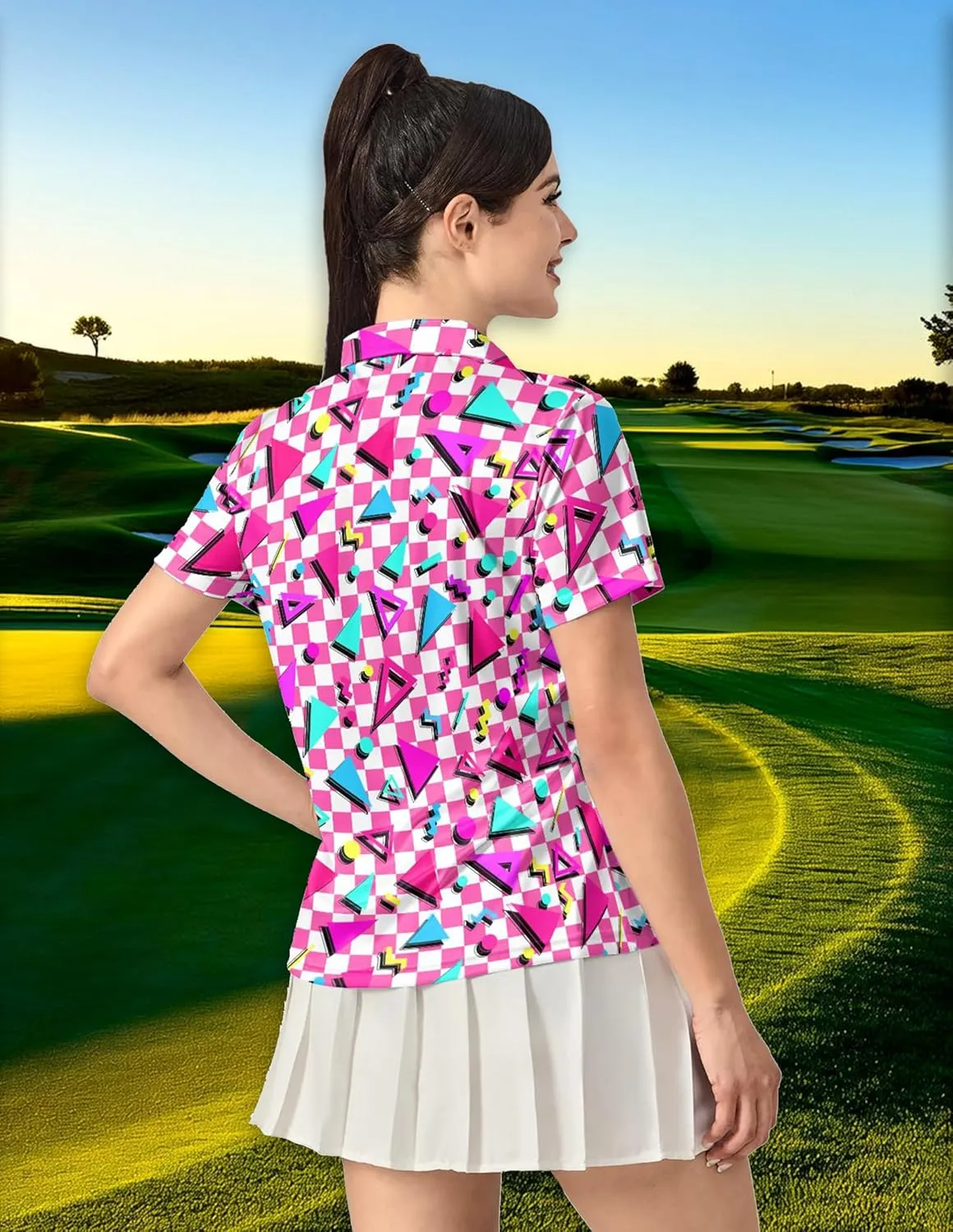 Womens Golf Shirts Moisture Wicking Golf Polo Shirts Quick Dry Short Sleeve for Women Tennis Shirts