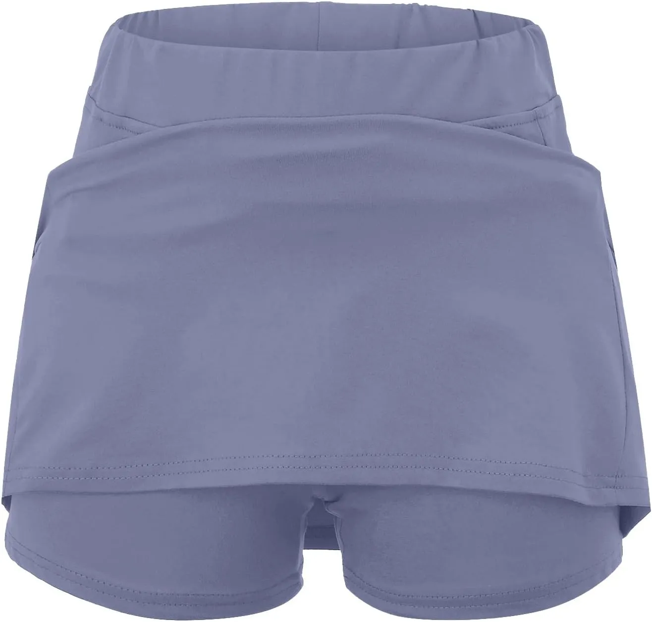 Womens Pocket Tennis Culottes Golf Athletic Tummy Control Skirt with Shorts Underneath Running Pickleball Yoga Skorts