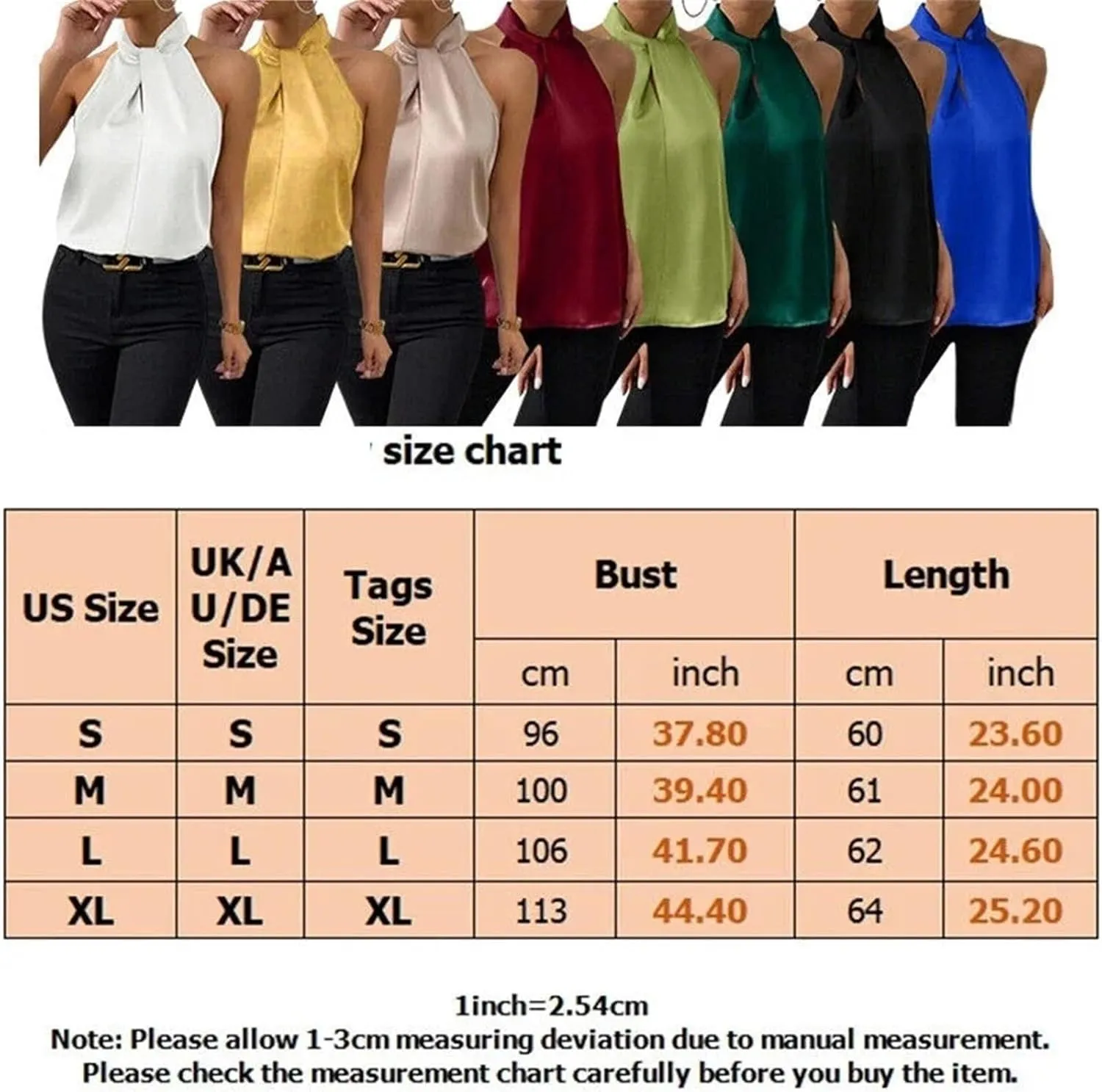 Women's Satin Sleeveless Vest Spring Summer Solid Colour Camisole Strapless Sexy T Shirt Office Shirt