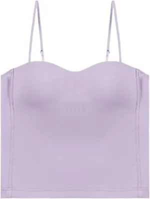Women's Seamless Camisole Top Wirefree Built in Bra Spaghetti Strap Tank Top Sexy Sports Bras Yoga Fitness Running