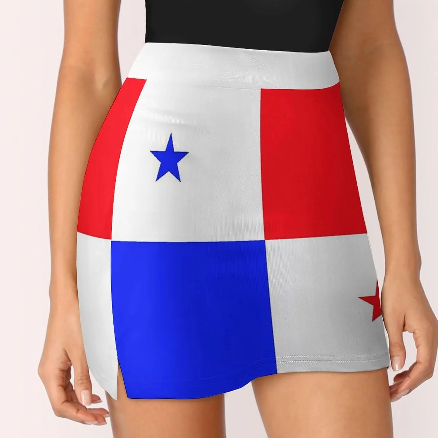 Womens Short Skirt Flag of Panama Golf-Skirts Classic Mini Skirt High Waist Workout Skort