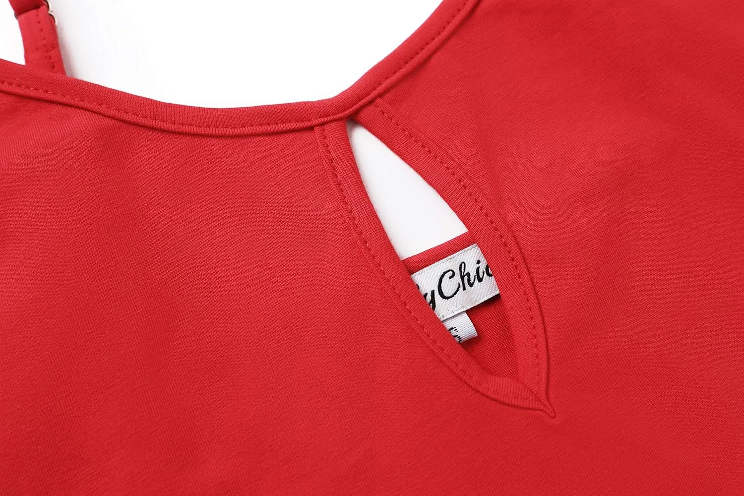 Womens Summer Basic Sleeveless V Neck Cut Out Keyhole Crop Top Cami