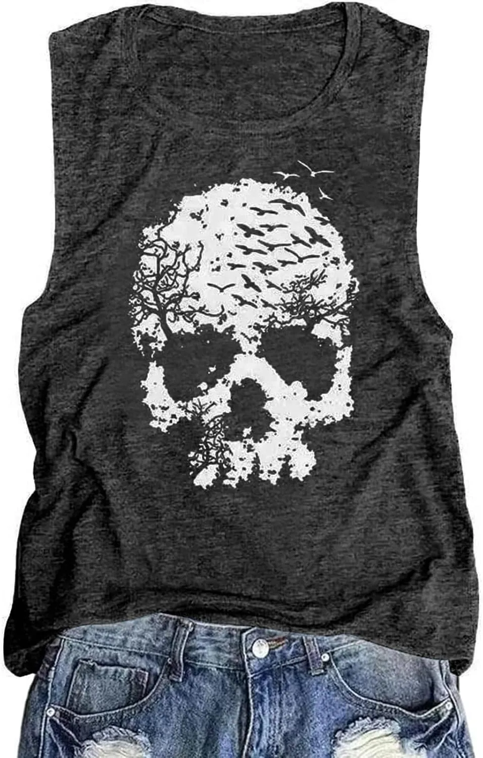 Womens Tank Tops Summer T Shirts Sleeveless Casual Loose Tunic Blouses