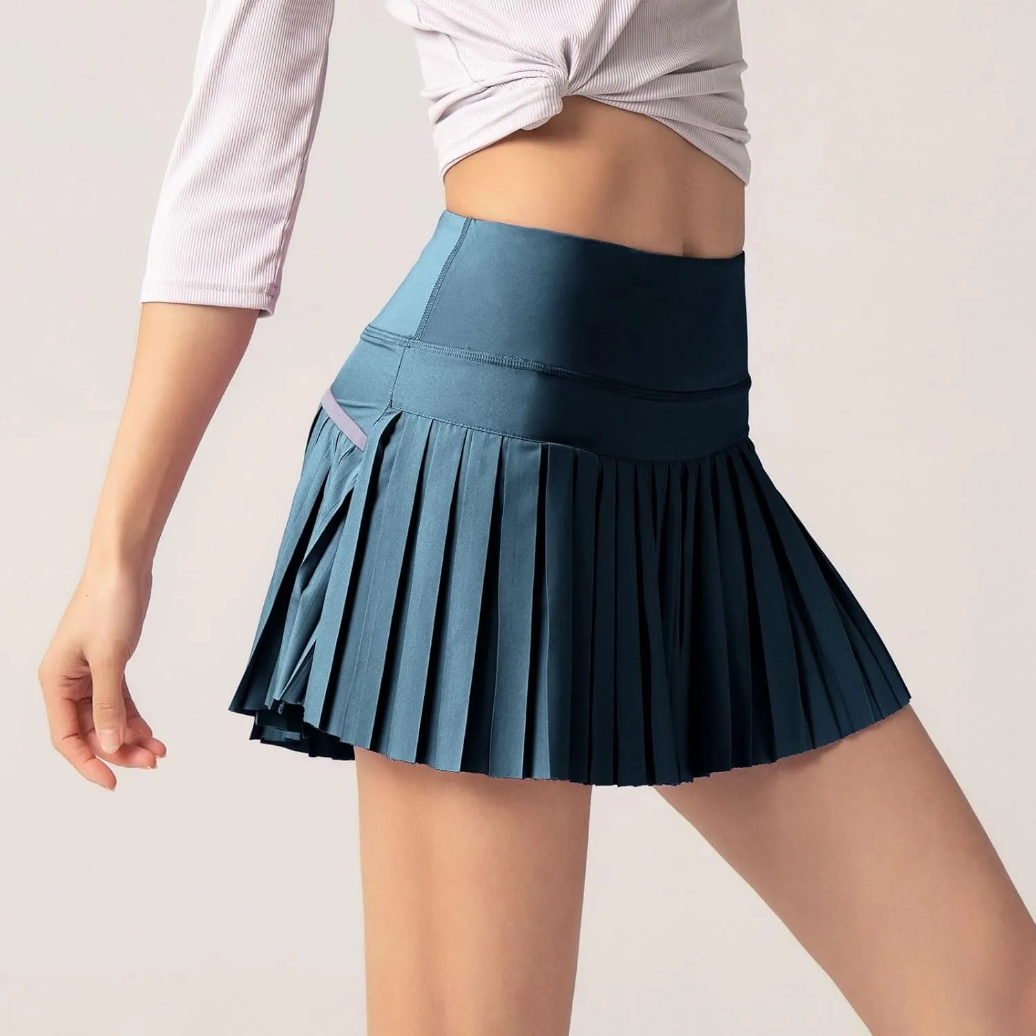 Women's Tennis Skirt Pleated Skirts Golf Skorts for Woman Quick Dry Fit High Waisted Lightweight Athletic w/Shorts Pockets