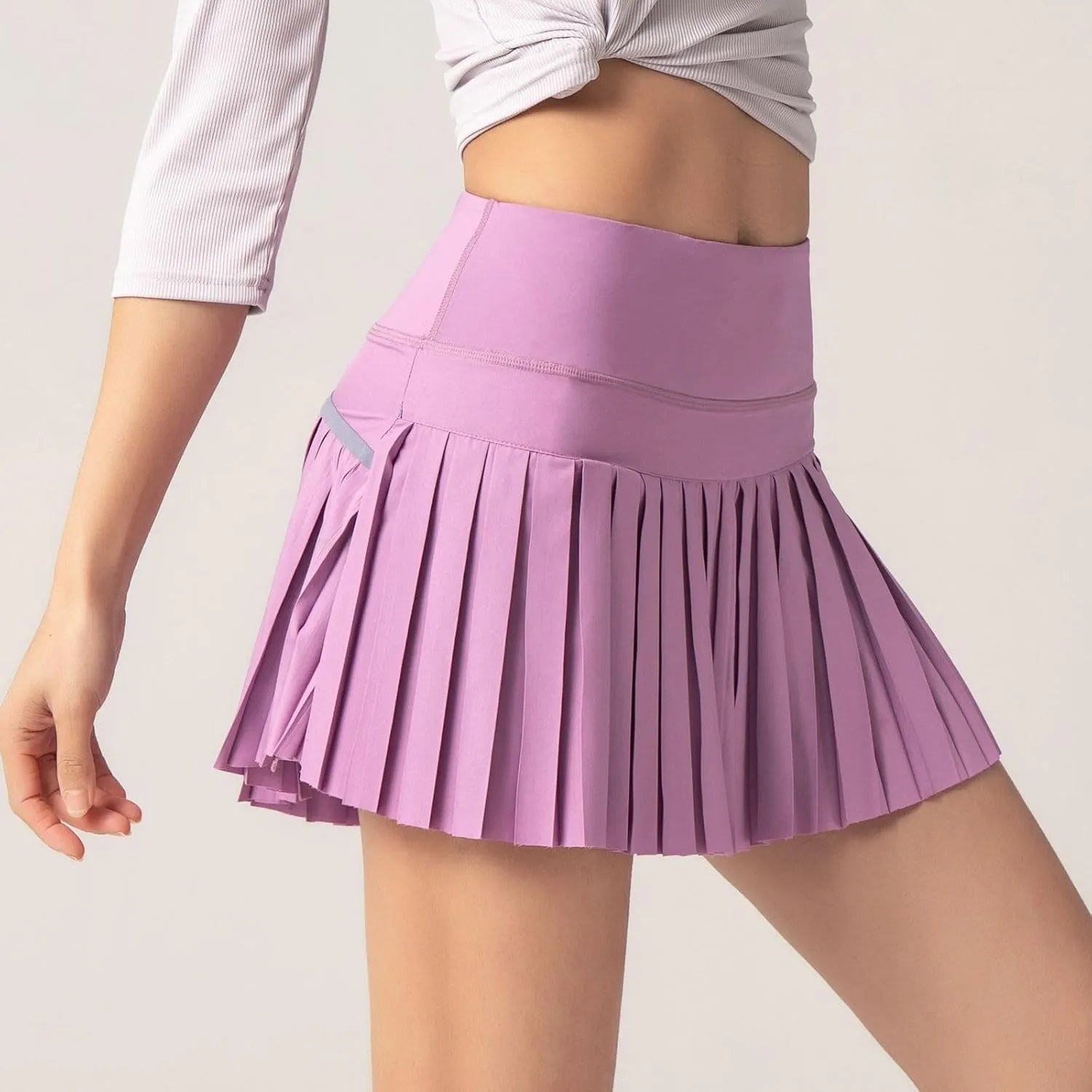 Women's Tennis Skirt Pleated Skirts Golf Skorts for Woman Quick Dry Fit High Waisted Lightweight Athletic w/Shorts Pockets