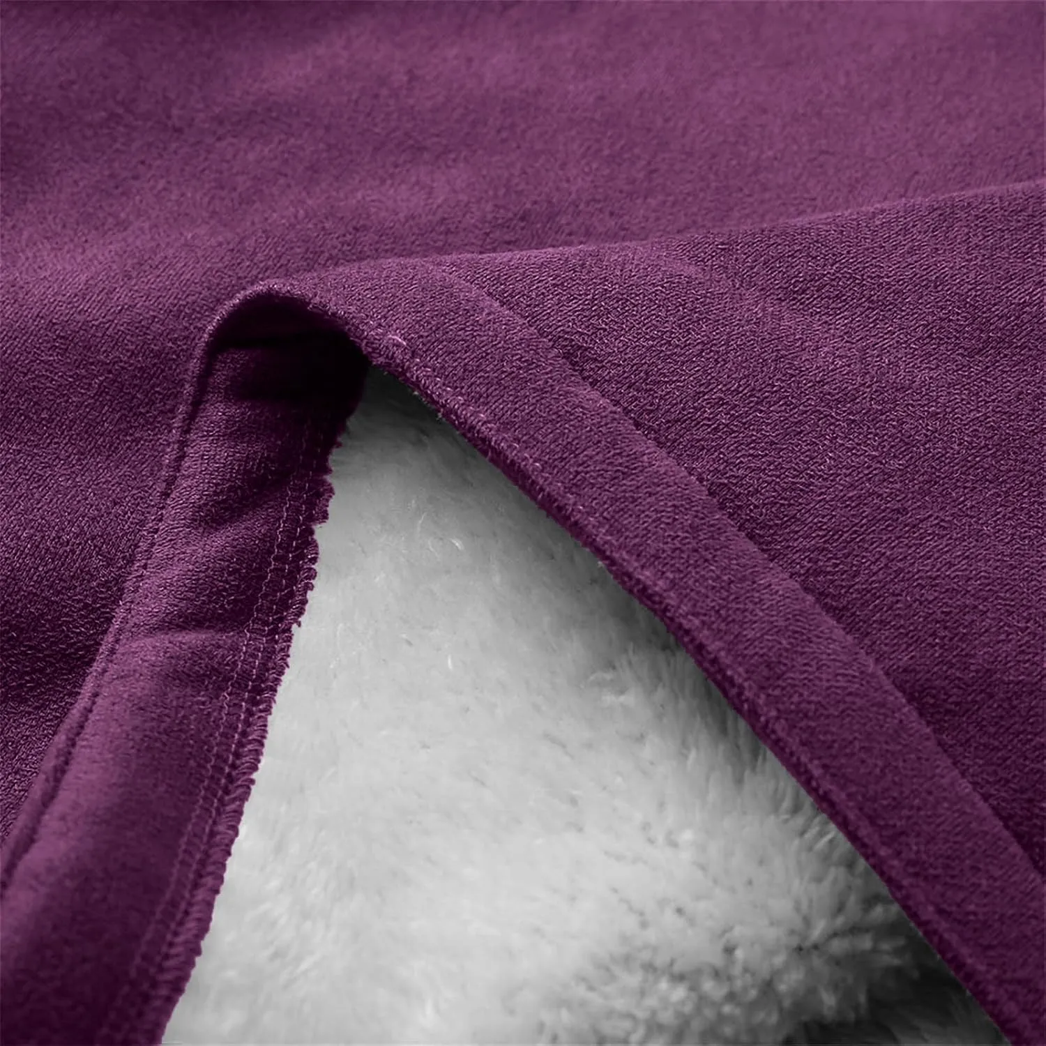 Womens Winter Sherpa Fleece Lined Jacket Long Plus Size Horn Button Wool Trench Coat Warm Thick Hooded Peacoat Outwear