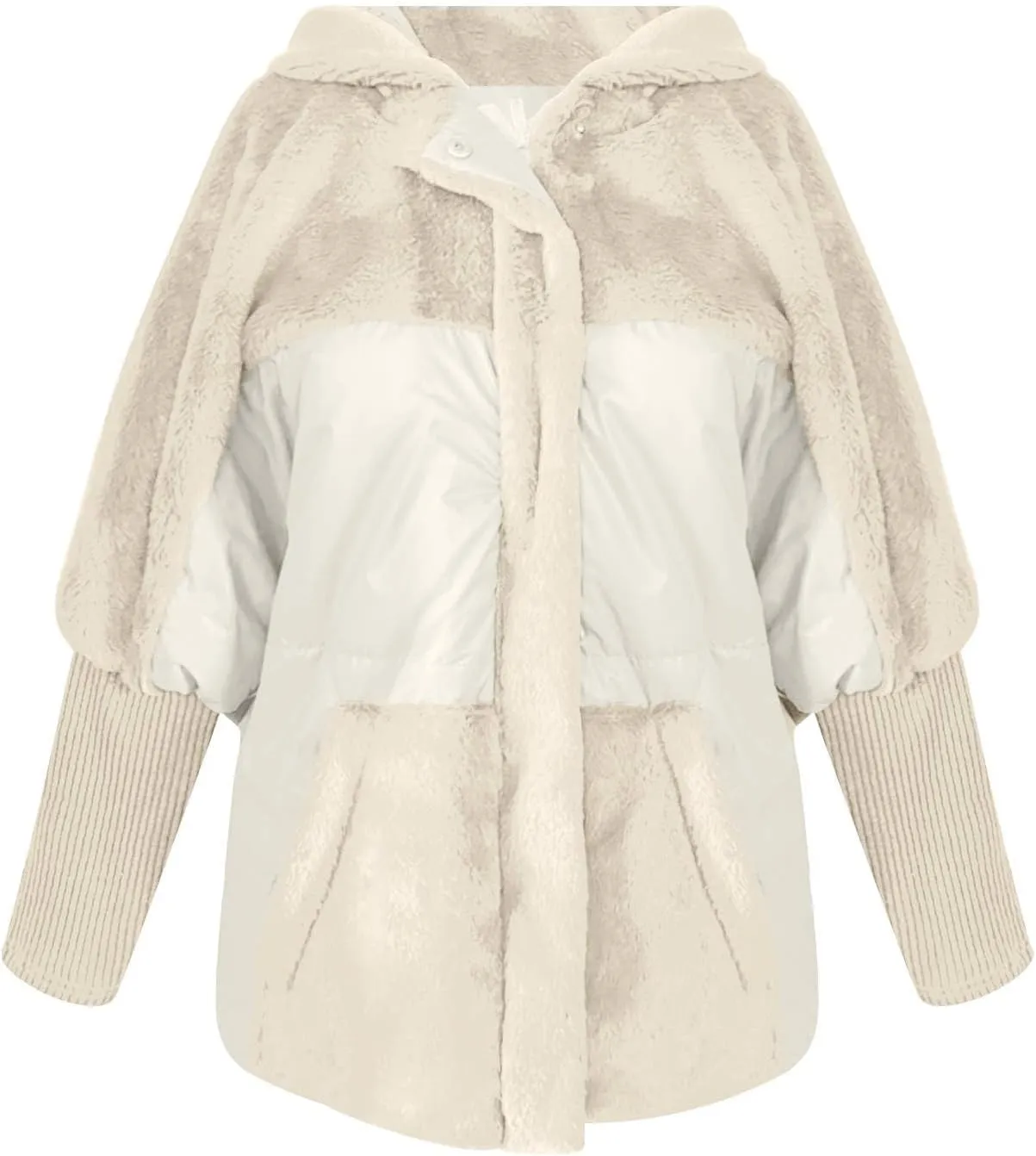 Women's Winter Warm Long Sleeve Zip Up Baggy Cropped Puffer Down Jacket 2025 Fleeced Lined Corduroy Coat Outerwear