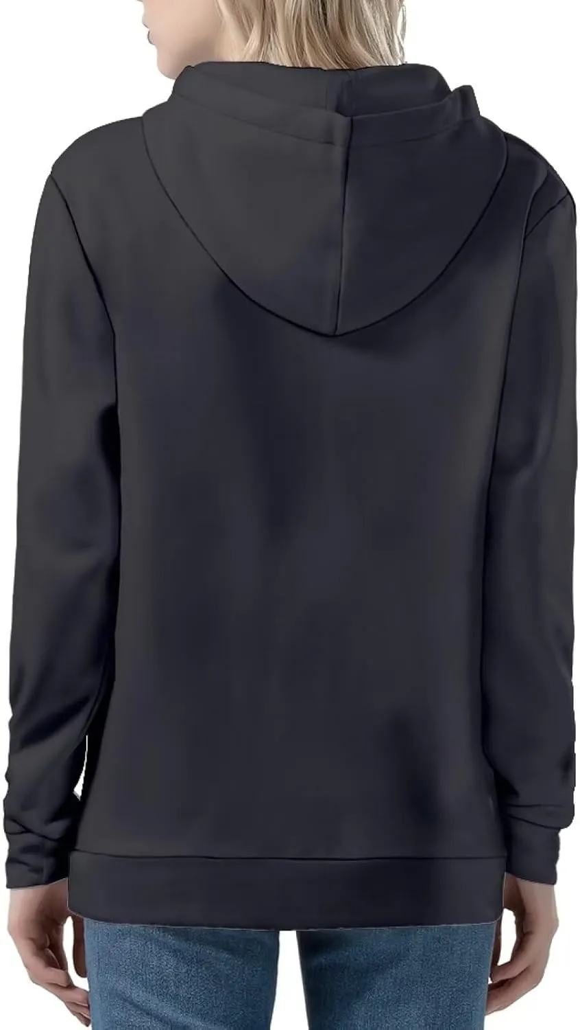 Women's Zip Up Long Sleeve Oversized Drawstring Hoodie Hooded Sweatshirt Pullover Top with Pockets