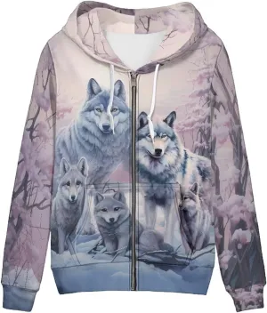 Women's Zip Up Long Sleeve Oversized Drawstring Hoodie Hooded Sweatshirt Pullover Top with Pockets