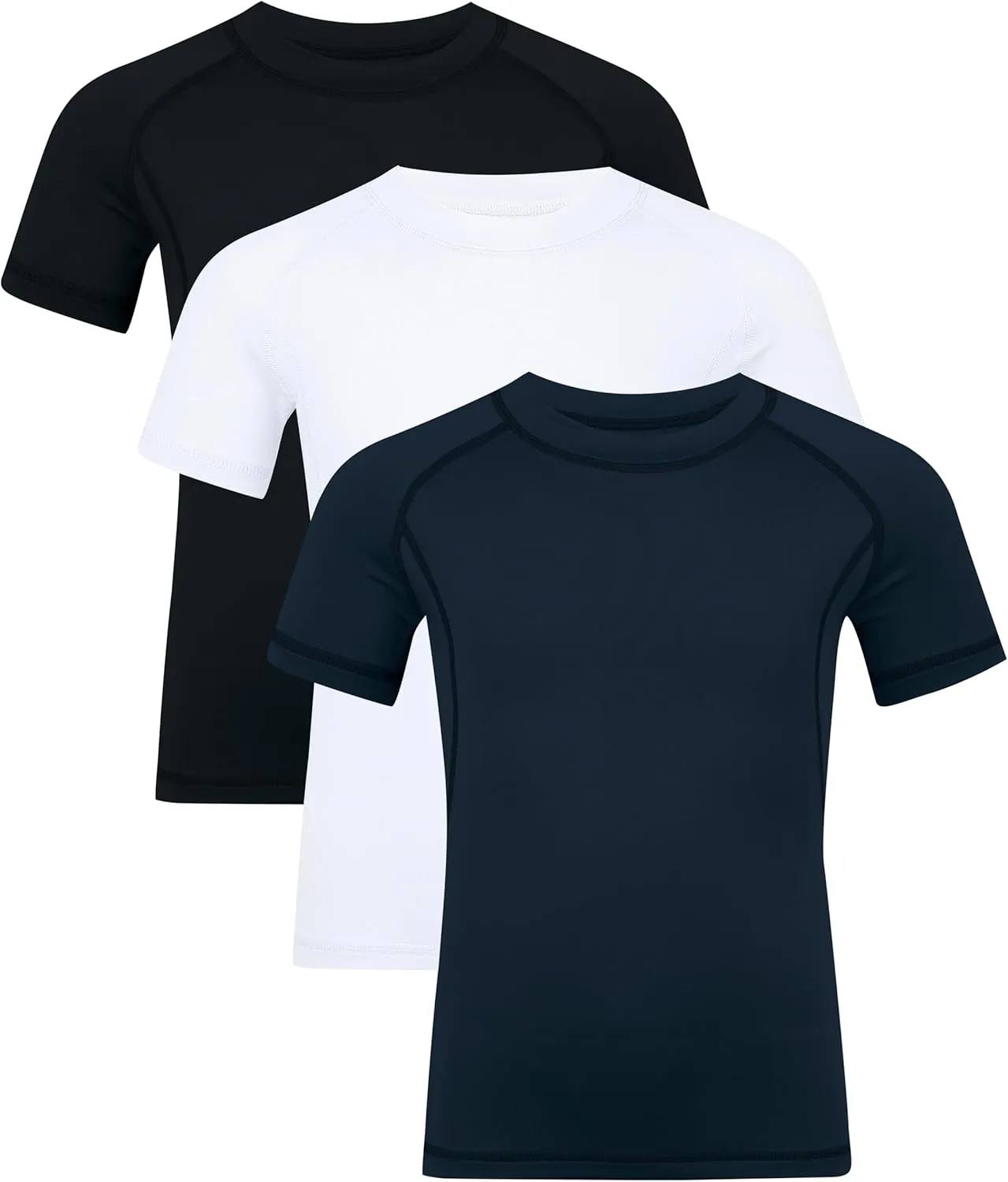 Youth Boys Compression Shirt Short Sleeve Kids Quick Dry Base Layer Undershirt Basketball Athletic T-Shirt
